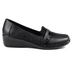 Esther Black Comfort Wedge Shoe