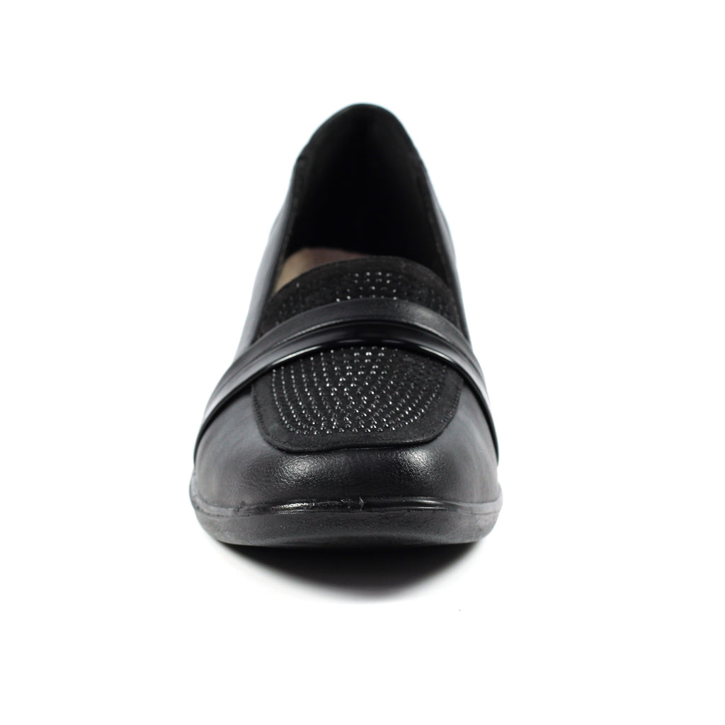 Esther Black Comfort Wedge Shoe
