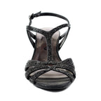 Francie Wide Fit Black Gemstone Sandal
