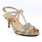 Francie Wide Fit Gold Gemstone Sandal