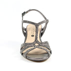 Francie Wide Fit Pewter Gemstone Sandal