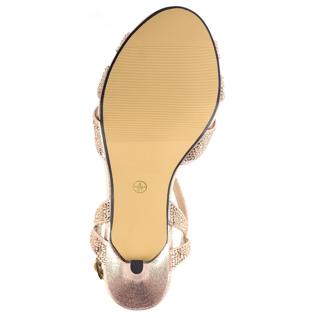 Francie Wide Fit Rose Gemstone Sandal