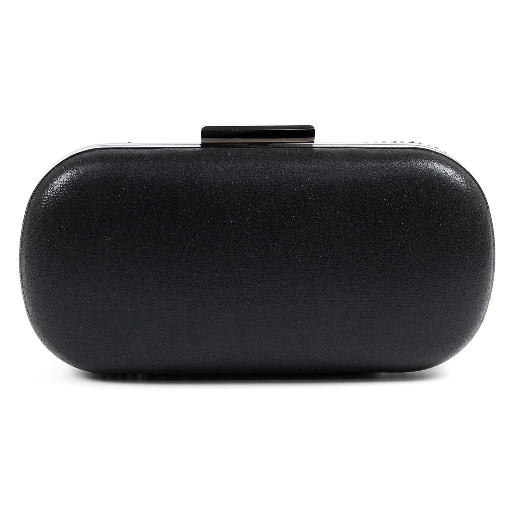 Francie Black Gemstone Clutch Bag