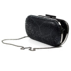 Francie Black Gemstone Clutch Bag