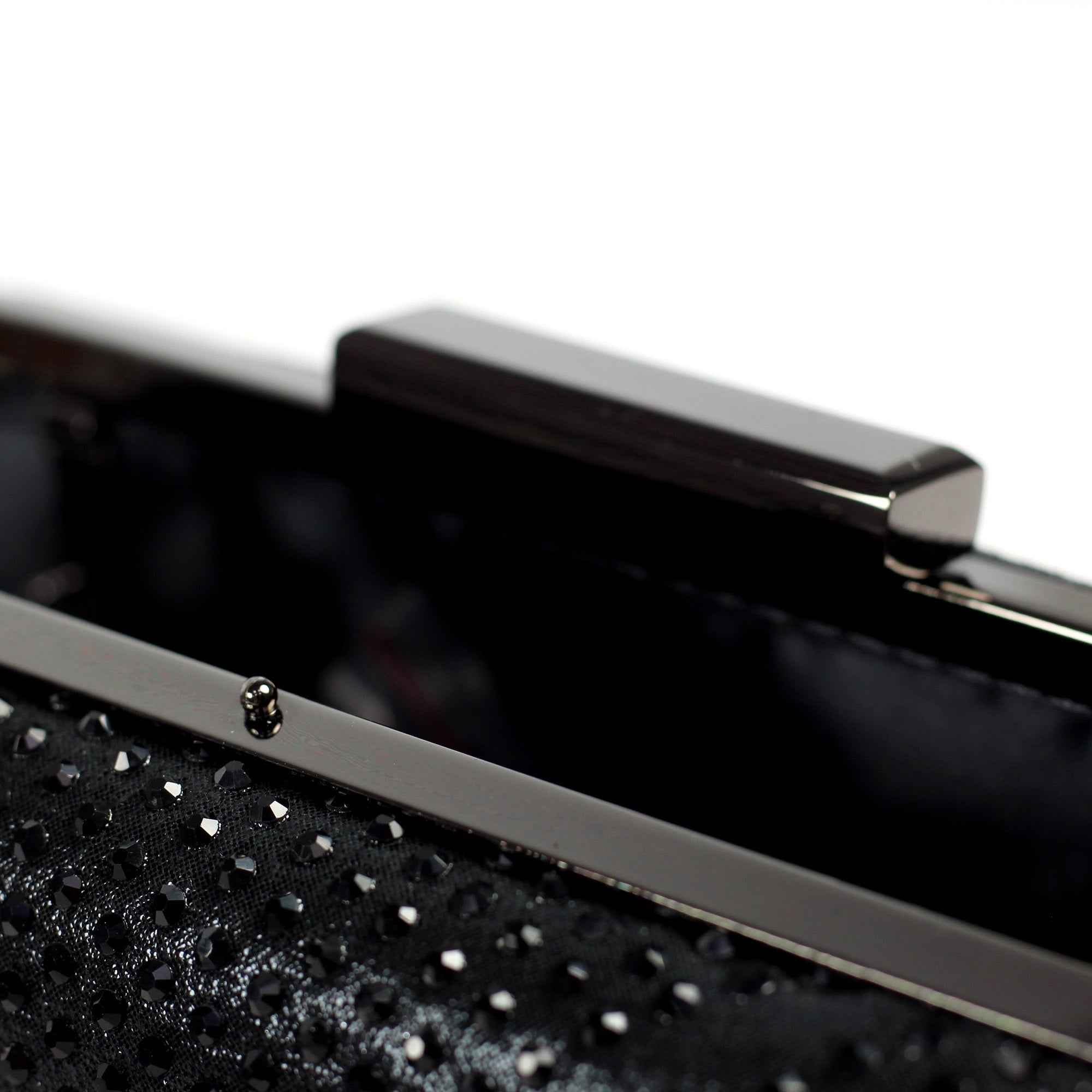 Francie Black Gemstone Clutch Bag