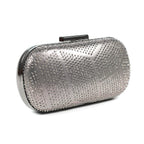 Francie Pewter Gemstone Clutch Bag