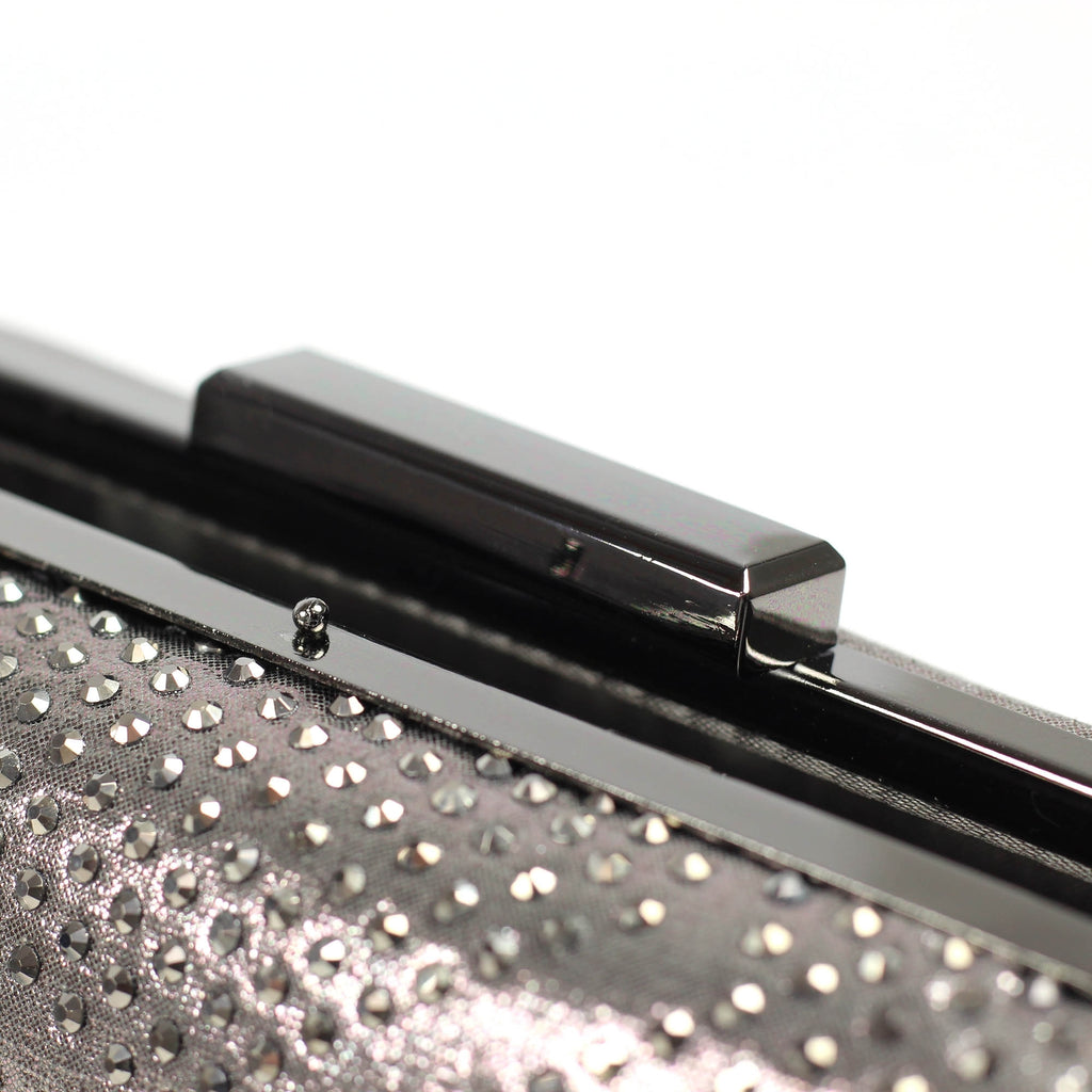 Francie Pewter Gemstone Clutch Bag