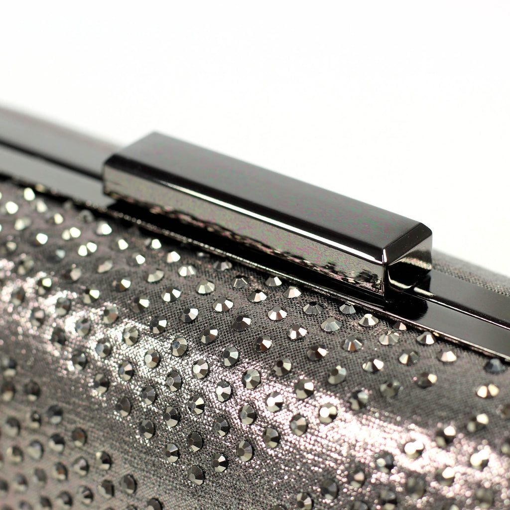 Francie Pewter Gemstone Clutch Bag