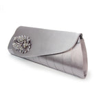 Sabrina Dark Grey Floral Satin Bag
