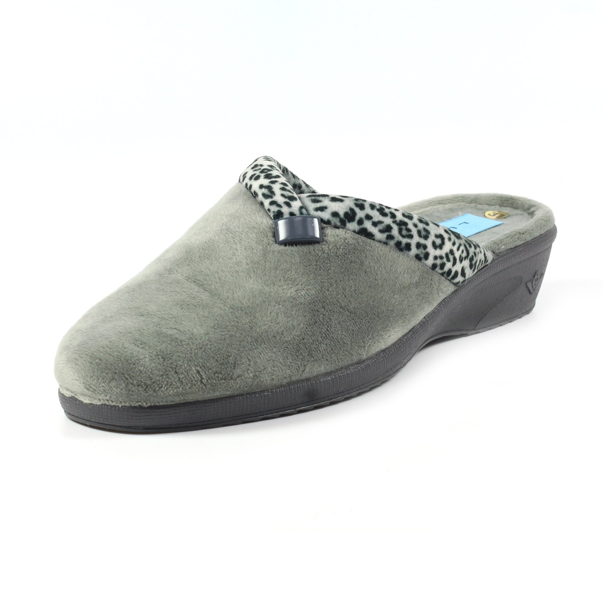 Michelle Grey Ocelot Slipper
