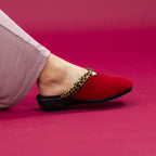 Michelle Red Ocelot Slipper