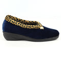 Paloma Navy Leopard Trim Slipper