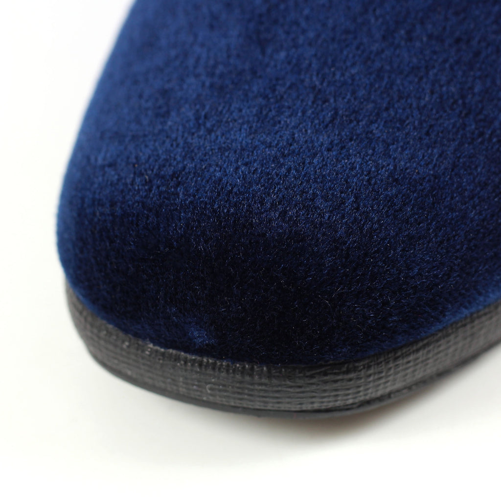 Paloma Navy Leopard Trim Slipper