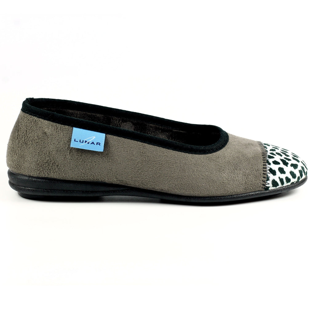 Jessie Grey Leopard Pump Slipper