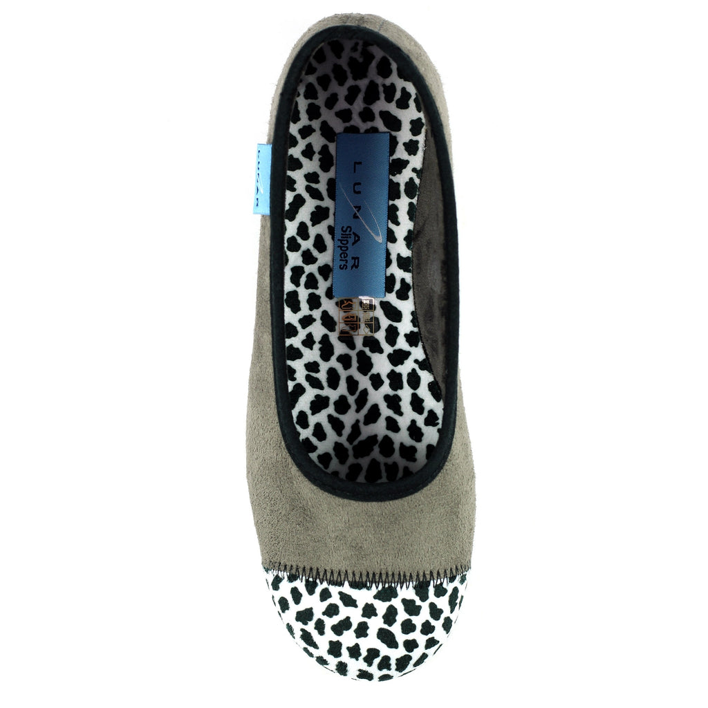 Jessie Grey Leopard Pump Slipper