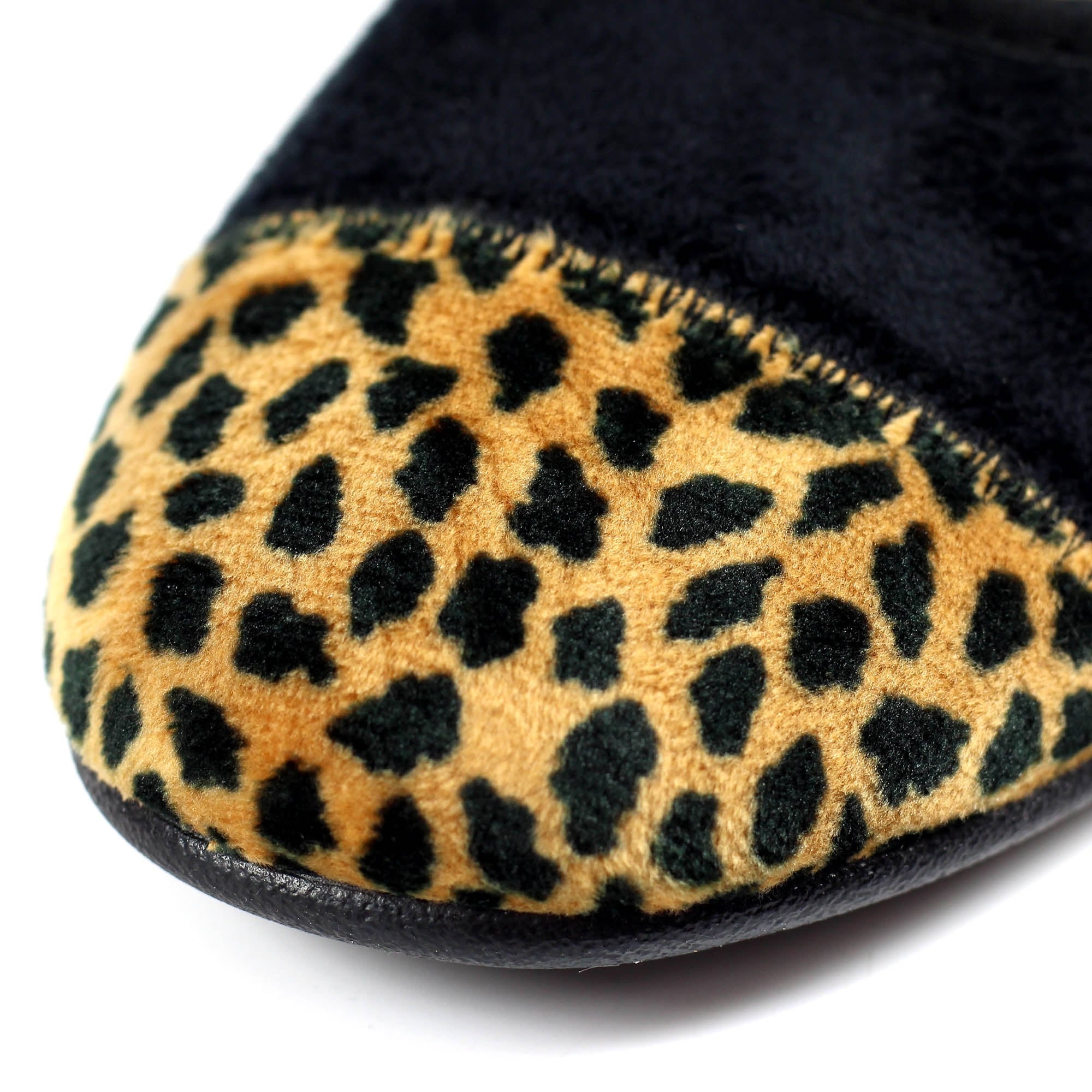 Jessie Black Leopard Pump Slipper
