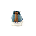 St Austell Light Blue Leather Plimsoll