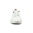 St Austell White Leather Plimsoll