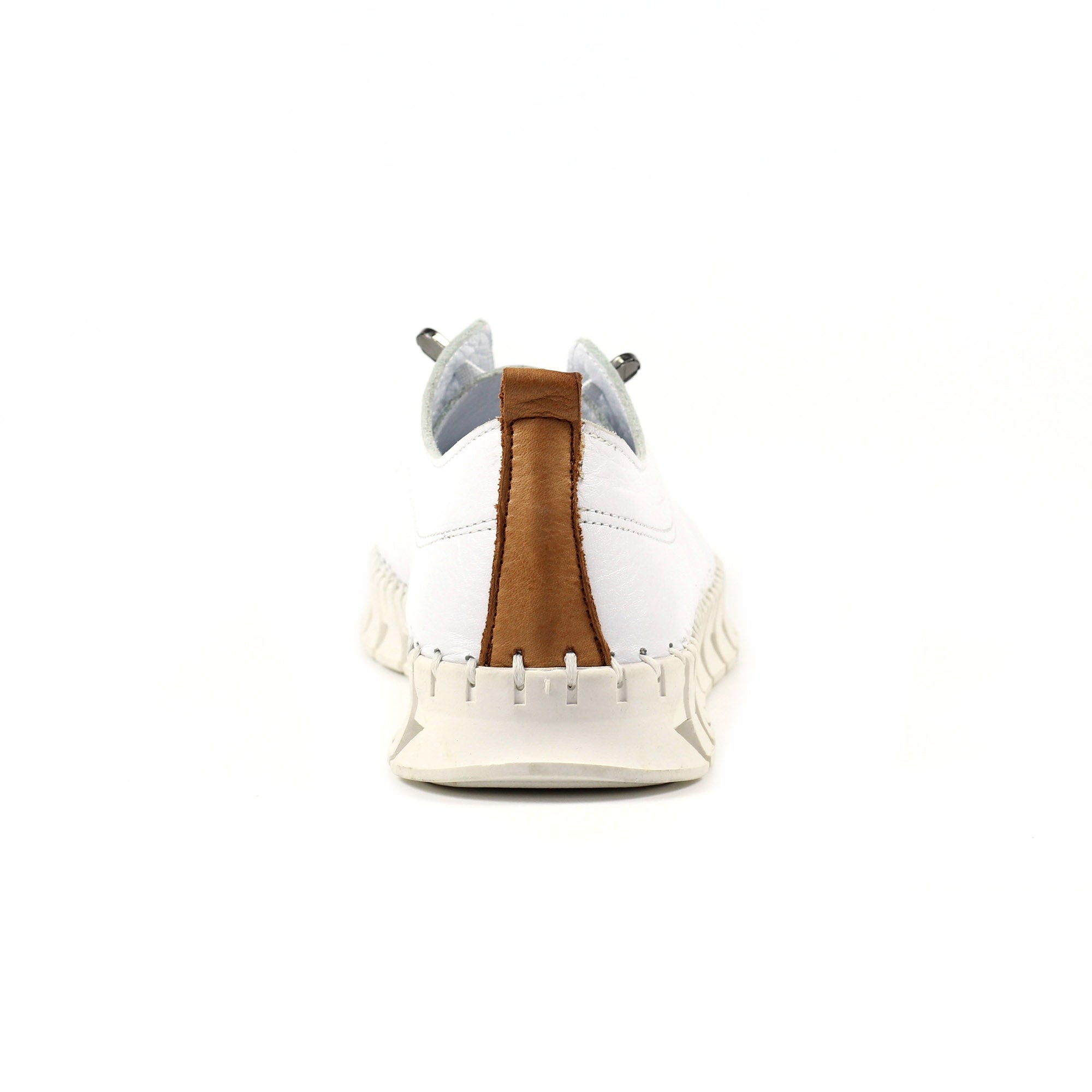 St Austell White Leather Plimsoll