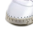 St Austell White Leather Plimsoll