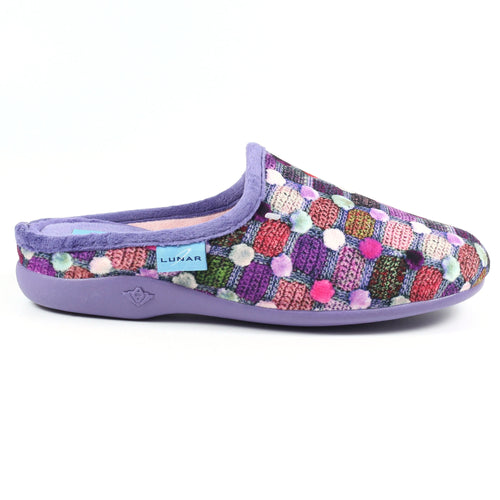 Crackle Purple Slip On Slipper