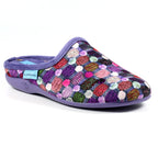Crackle Purple Slip On Slipper