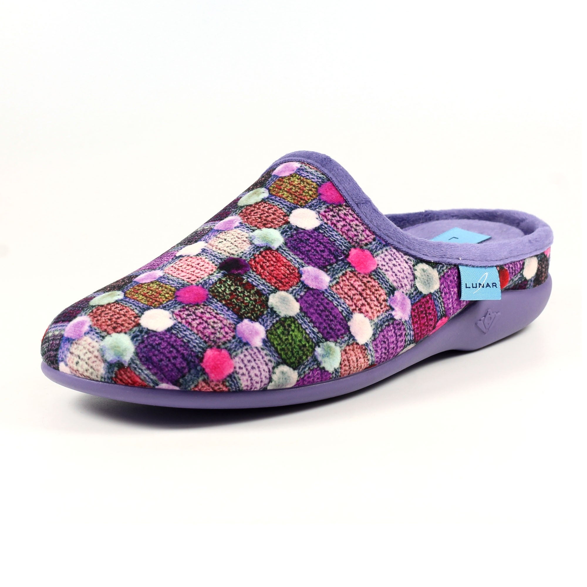 Crackle Purple Slip On Slipper