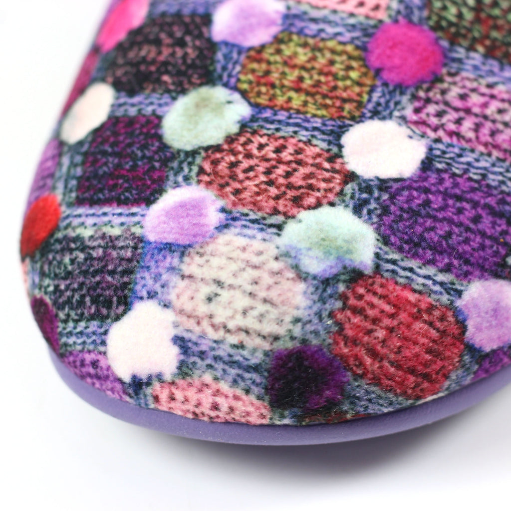 Crackle Purple Slip On Slipper