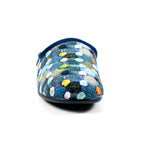 Crackle Blue Slip On Slipper