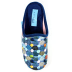 Crackle Blue Slip On Slipper