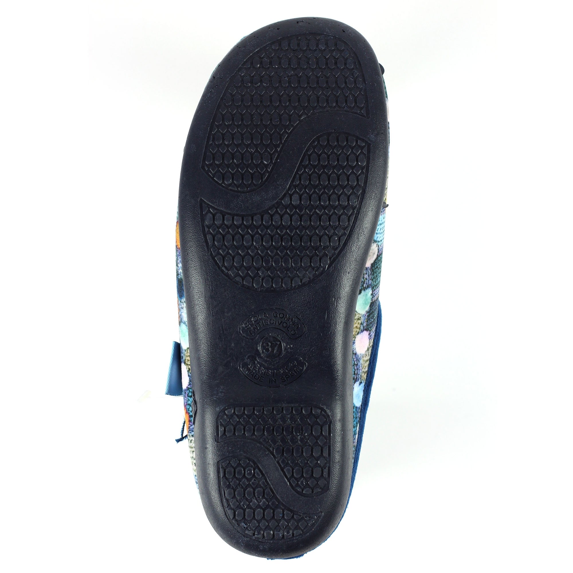 Crackle Blue Slip On Slipper