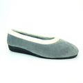 Mabel Grey Fleece Pump Slipper