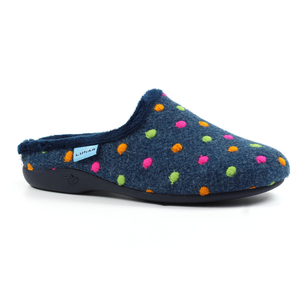 Peanut Navy Mule Slipper