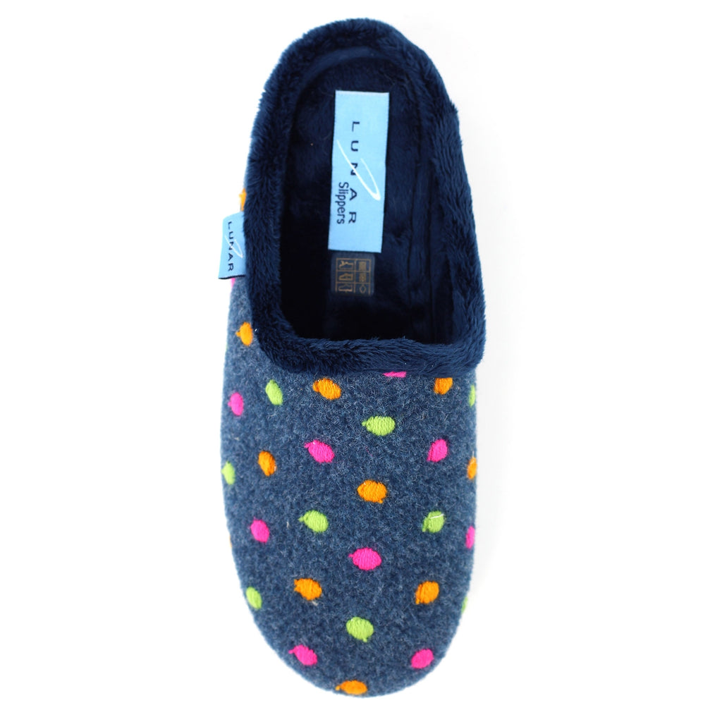 Peanut Navy Mule Slipper