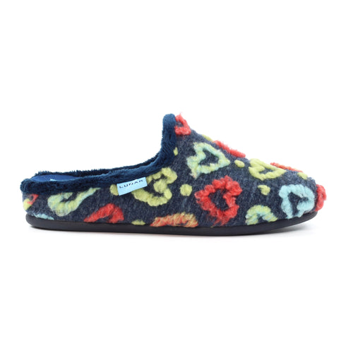 Valentine Navy Mule Slipper