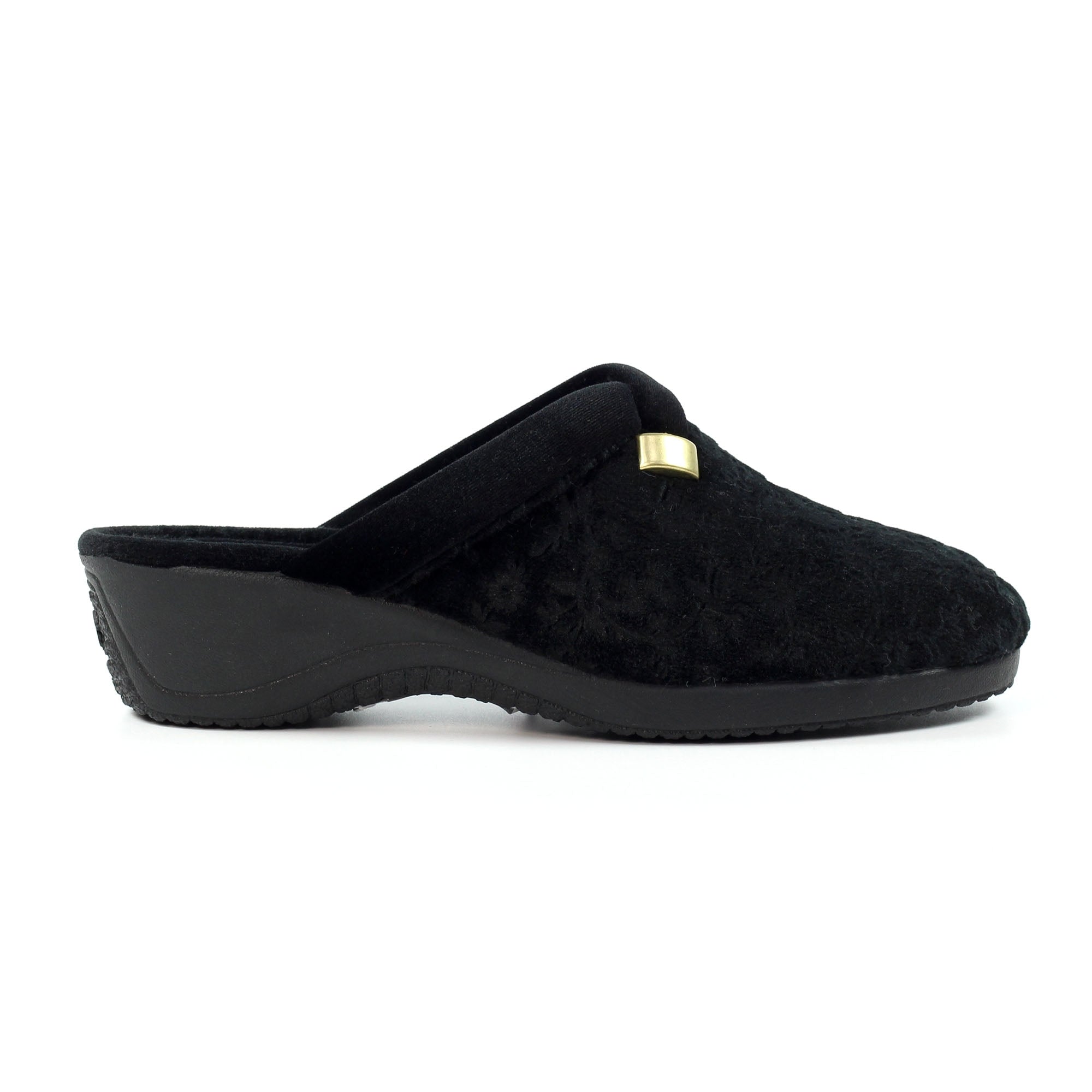 Amaretto Black Mule Slipper