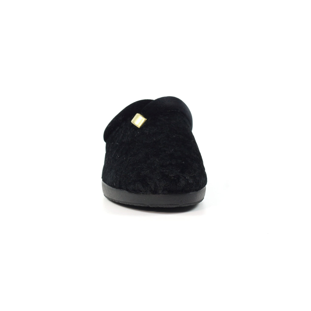 Amaretto Black Mule Slipper