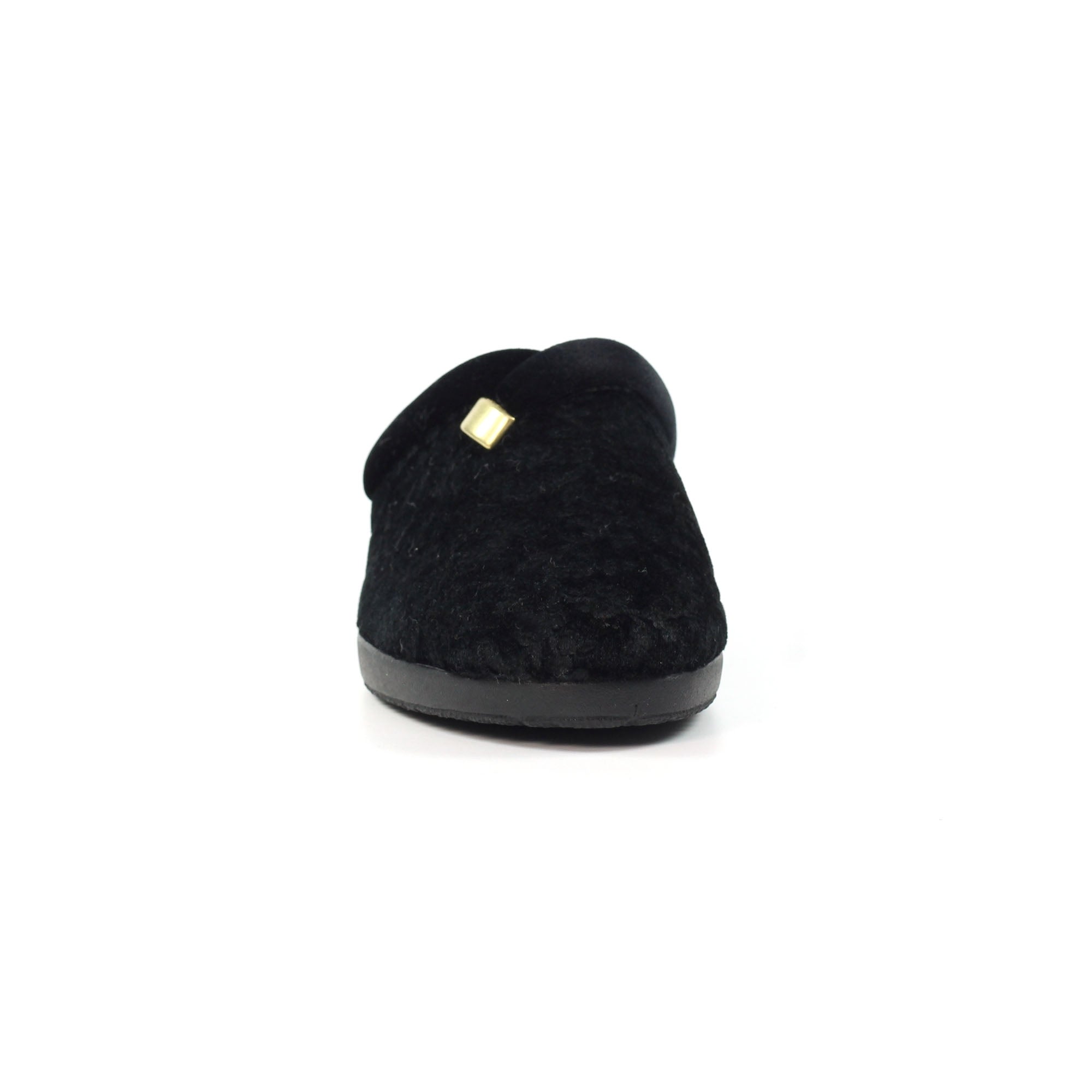 Amaretto Black Mule Slipper