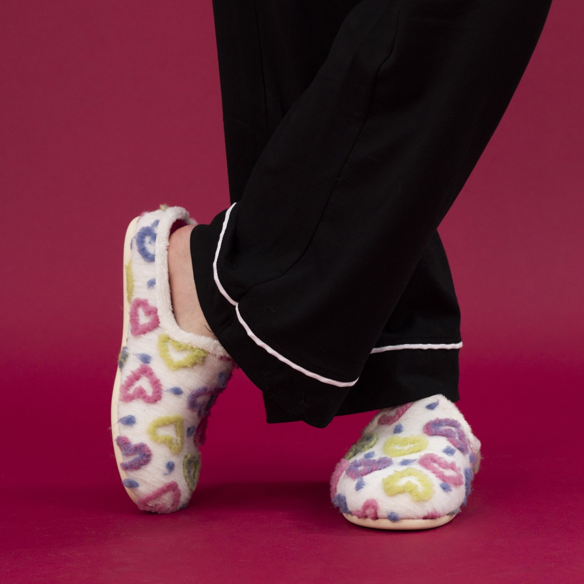 Valentine White Mule Slipper