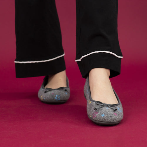 Berry Grey Pump Slipper