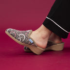 Erin II Grey Mule Slipper