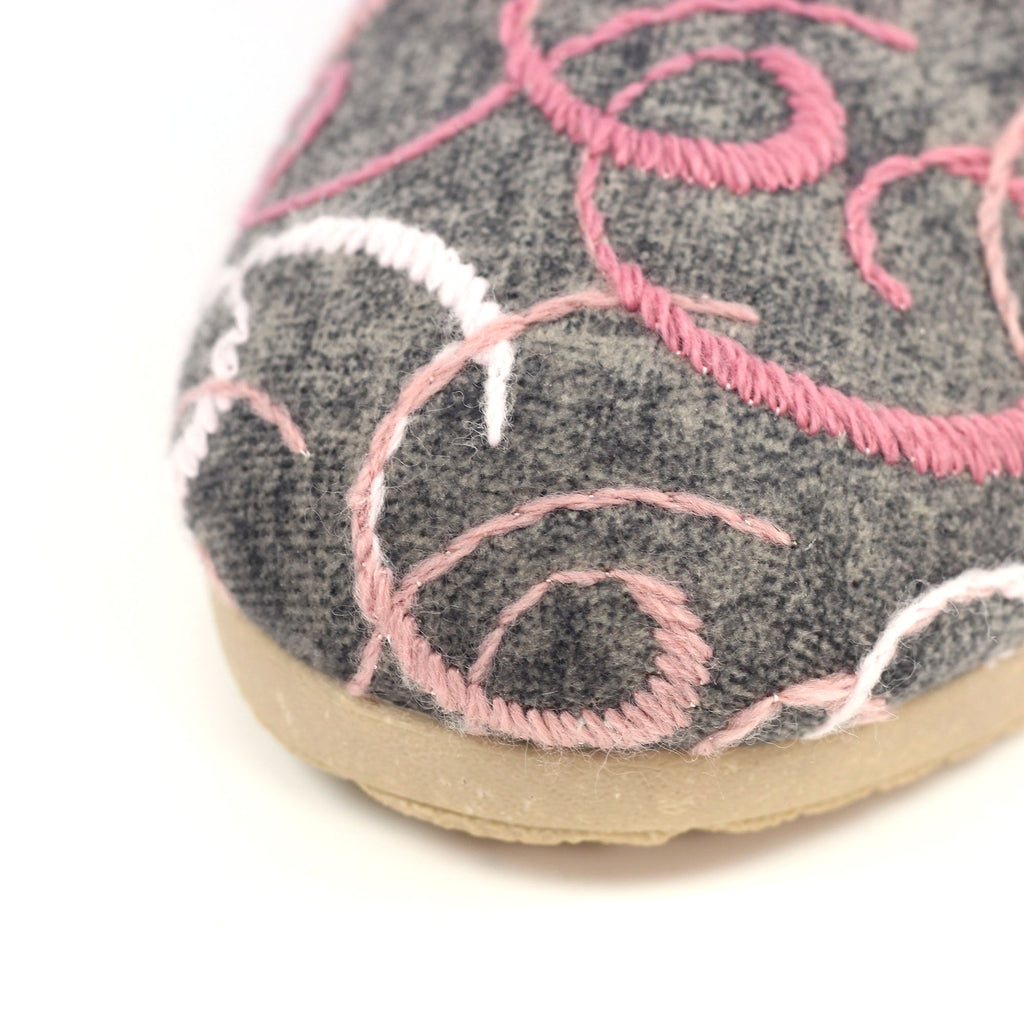 Erin II Grey Mule Slipper
