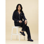 Love Navy Mule Slipper