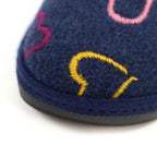 Love Navy Mule Slipper