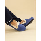 Shake Blue Fur Trim Slipper