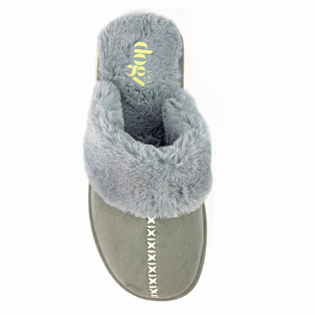 Aphrodite Grey Mule Slipper