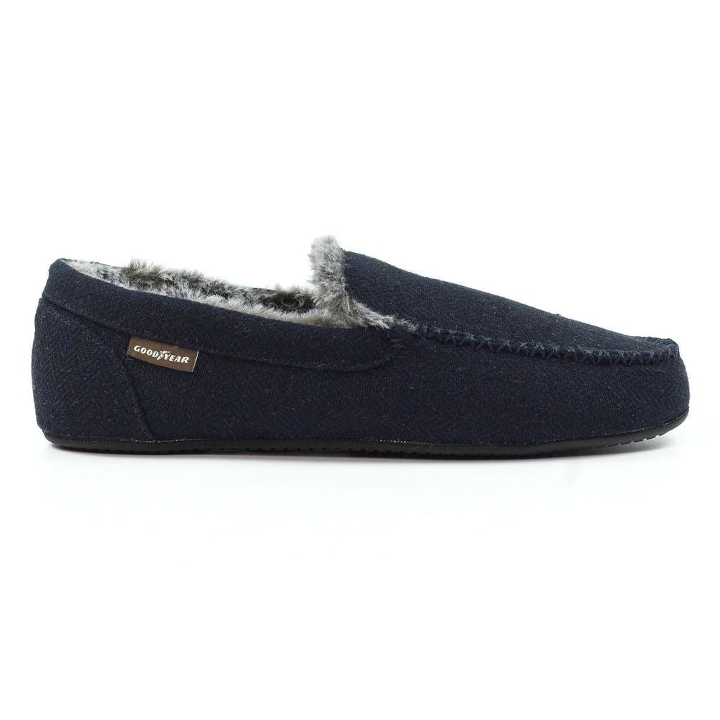 Hendrix Navy Slipper