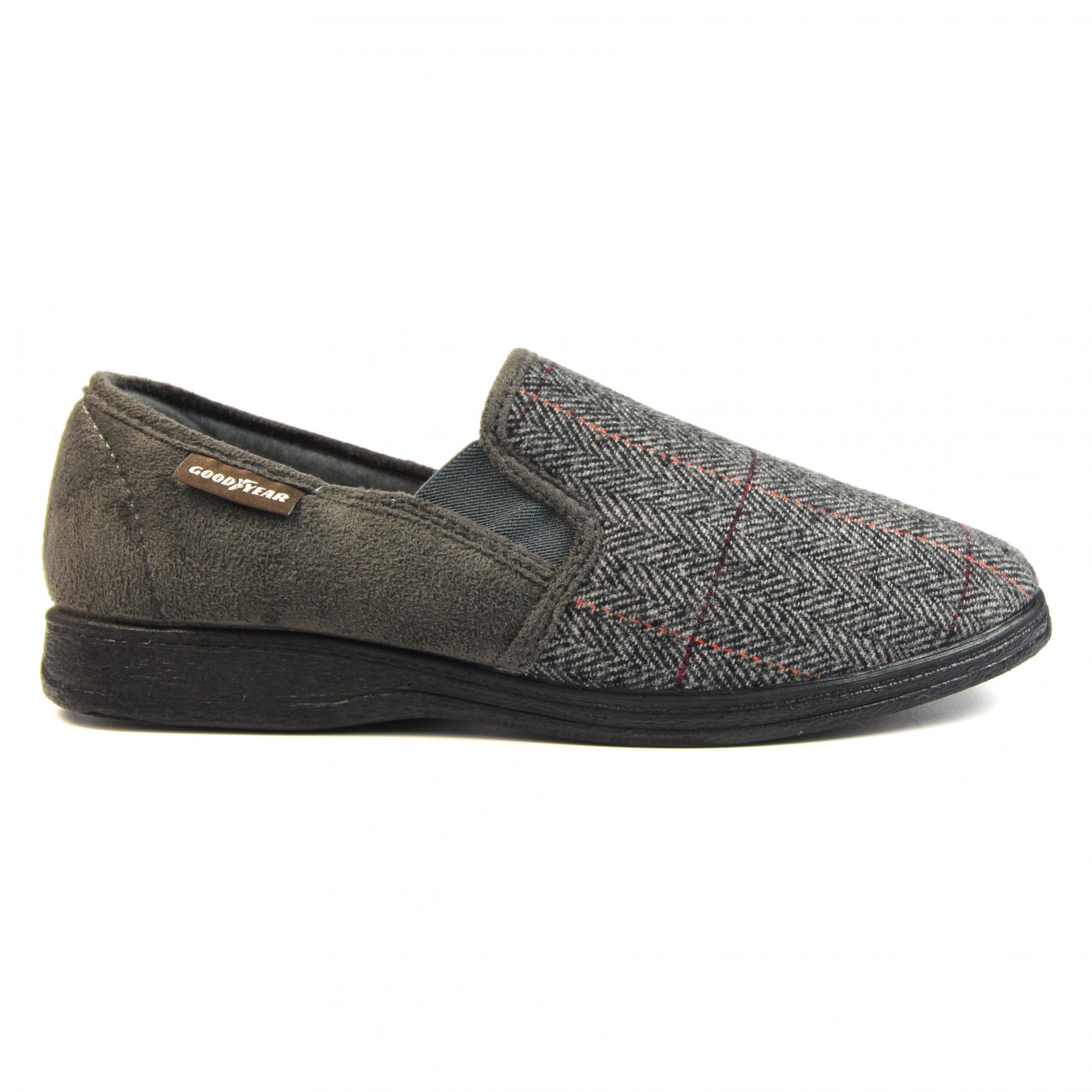 Harrison Grey Tweed Slipper