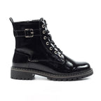 Parlour Black Patent Ankle Boot