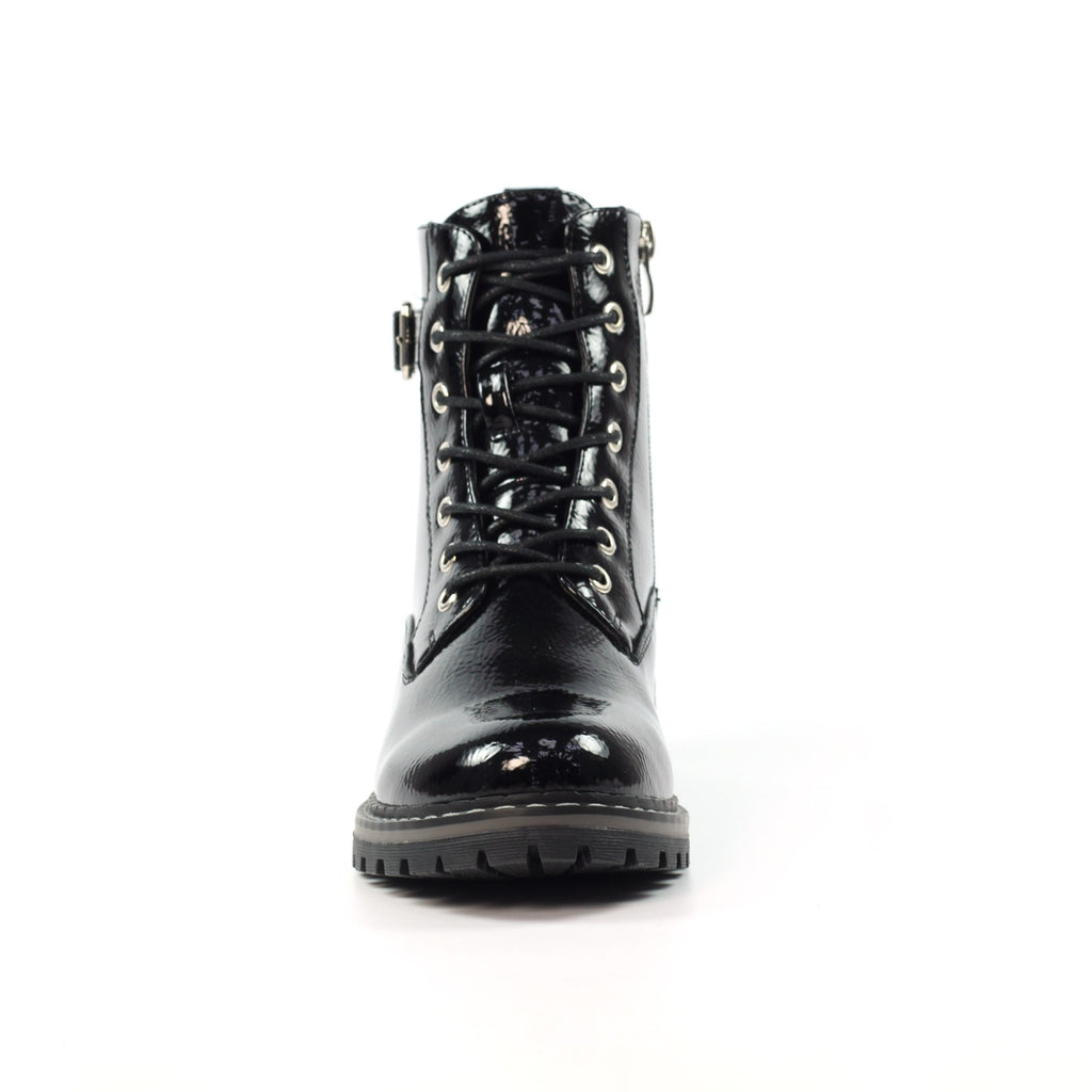 Parlour Black Patent Ankle Boot
